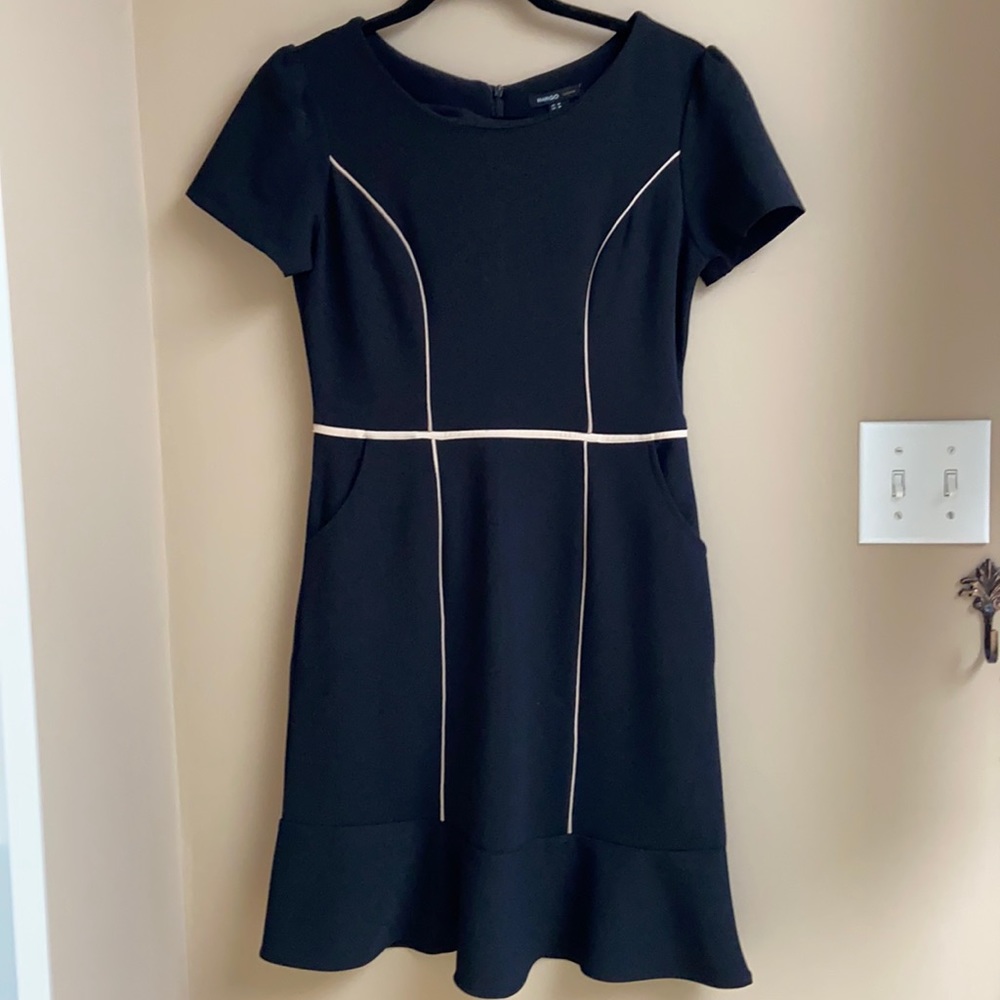 Mango Crew Neck Mini Dress